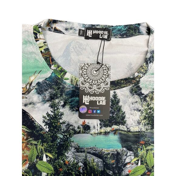 Hoodie Lab 4XL Men’s AOP Deer Nature T-Shirt All Over Print Art By Riza Peker - Picture 3 of 9